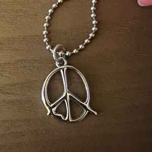Kenneth Cole Vintage Peace Sign Necklace